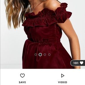 Maternity Off Shoulder Velvet Dress